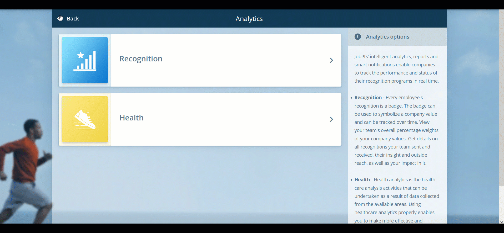 Health Analytics User View