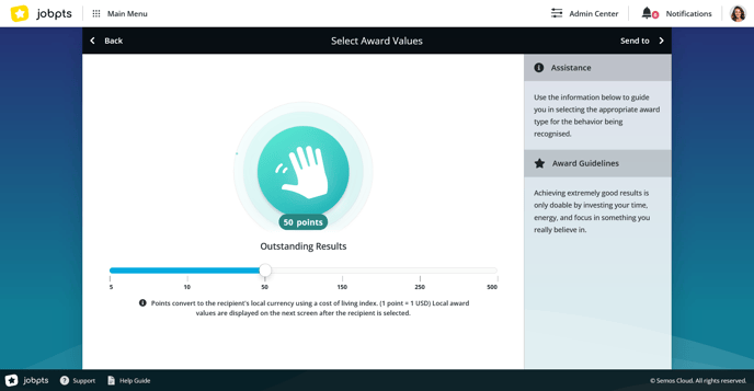 JobPts - Select Award Values