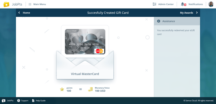 Screenshot 2021-09-15 at 14-40-51 JobPts - Succesfully Created Gift Card